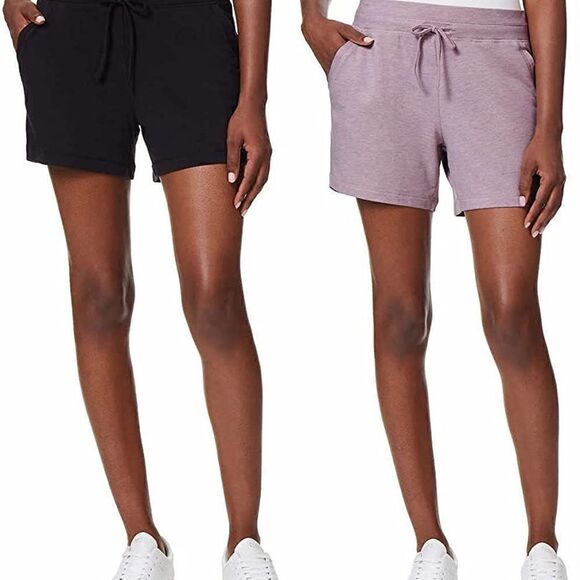 32 Degrees Cool Ladies Soft Stretch Shorts with Drawstring & Pockets, 2 pack - Picture 2 of 8